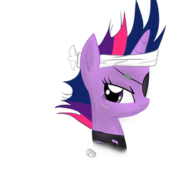 Size: 1024x1024 | Tagged: dead source, safe, artist:wubcakeva, twilight sparkle, pony, g4, bust, female, future twilight, portrait, simple background, solo