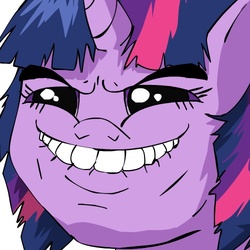 Size: 500x500 | Tagged: safe, twilight sparkle, g4, bust, portrait, reaction image, simple background, solo, white background