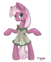 Size: 1200x1460 | Tagged: safe, artist:cynicalmoose, cheerilee, earth pony, pony, g4, 30 minute art challenge, bipedal, clothes, female, nightgown, see-through, solo