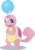 Size: 746x1071 | Tagged: safe, artist:ellisarts, pinkie pie, squirtle, g4, balloon, female, pokefied, pokémon, simple background, solo, species swap, squirtle pie, transparent background, vector