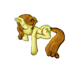 Size: 1083x870 | Tagged: safe, artist:tiegerkaetzchen, carrot top, golden harvest, earth pony, pony, g4, eyes closed, female, mare, simple background, sleeping, solo, transparent background