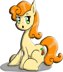 Size: 591x675 | Tagged: safe, artist:angrycaboose, carrot top, golden harvest, earth pony, pony, g4, female, mare, simple background, sitting, solo, transparent background