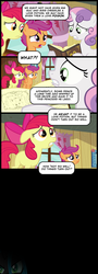 Size: 720x2000 | Tagged: artist needed, source needed, safe, edit, edited screencap, screencap, apple bloom, queen chrysalis, scootaloo, sweetie belle, g4, hearts and hooves day (episode), clubhouse, comic, crusaders clubhouse, cutie mark crusaders, hearts and hooves day, screencap comic