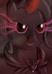 Size: 2149x3035 | Tagged: safe, artist:nsslayer, trixie, g4, alicorn amulet, glowing eyes