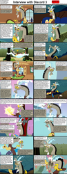 Size: 1282x3304 | Tagged: safe, angel bunny, discord, comic:celestia's servant interview, g4, caption, comic, interview