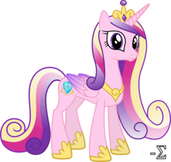 Size: 6990x6620 | Tagged: safe, artist:90sigma, princess cadance, alicorn, pony, g4, absurd resolution, crown, female, folded wings, hoof shoes, jewelry, mare, regalia, simple background, solo, tiara, transparent background, vector, wings