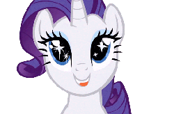 Size: 546x360 | Tagged: safe, artist:pinkiepizzles, rarity, pony, g4, animated, cute, female, raribetes, reaction image, simple background, solo, starry eyes, transparent background, wingding eyes