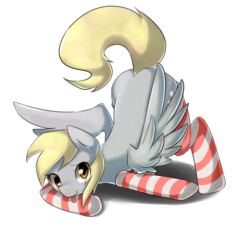 Size: 819x739 | Tagged: safe, artist:maren, derpy hooves, pegasus, pony, g4, clothes, female, mare, simple background, socks, solo, striped socks, transparent background