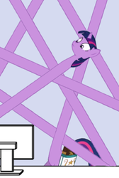 Size: 200x297 | Tagged: safe, twilight sparkle, g4, do not want, nope, reaction image, stretching