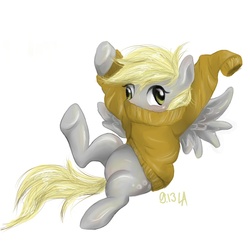 Size: 1000x1000 | Tagged: safe, artist:oleniabrama, derpy hooves, pegasus, pony, g4, clothes, female, mare, solo, sweater