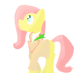 Size: 1168x1123 | Tagged: safe, artist:soupepotage, fluttershy, pony, g4, clothes, doctor who, fifth doctor, frock coat, shirt, solo