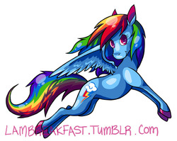 Size: 622x496 | Tagged: safe, artist:lambreakfast, rainbow dash, pony, g4, female, simple background, solo