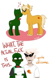 Size: 600x945 | Tagged: safe, artist:sweetsourpunch, human, pony, bowtie, caliborn, cherub (homestuck), colt, dirk strider, foal, homestuck, male, ponified, simple background, species swap, sunglasses, white background