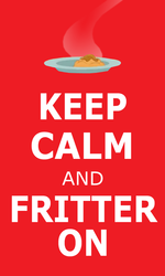 Size: 500x834 | Tagged: safe, apple fritter (food), keep calm and carry on, parody, poster