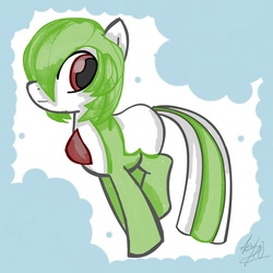 Size: 800x800 | Tagged: safe, artist:kurushimikarasu, gardevoir, pokémon, ponified