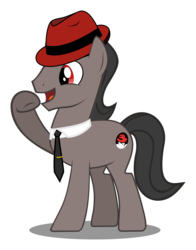 Size: 7138x9091 | Tagged: safe, artist:mawscm, absurd resolution, hat, linux, necktie, red hat, simple background, transparent background, vector