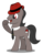 Size: 7138x9091 | Tagged: safe, artist:mawscm, absurd resolution, hat, linux, necktie, red hat, simple background, transparent background, vector