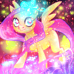 Size: 688x688 | Tagged: safe, artist:pegasisteramelie, fluttershy, butterfly, g4