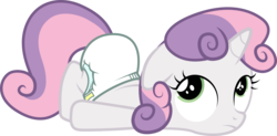 Size: 1905x940 | Tagged: safe, artist:cupcakescankill, sweetie belle, pony, unicorn, g4, diaper, female, filly, foal, non-baby in diaper, simple background, solo, transparent background, vector