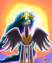 Size: 2006x2423 | Tagged: safe, artist:clouddg, princess celestia, alicorn, pony, g4, female, solo, sunrise