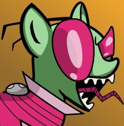 Size: 346x353 | Tagged: safe, artist:santaprime, invader zim, ponified