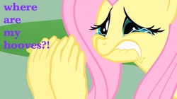 Size: 1000x561 | Tagged: safe, fluttershy, g4, adorable distress, crying, cute