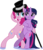 Size: 3450x4000 | Tagged: safe, artist:buttercupsaiyan, pinkie pie, twilight sparkle, earth pony, pony, unicorn, g4, belly, bipedal, cane, female, hat, high res, lesbian, mare, ship:twinkie, shipping, simple background, smiling, top hat, transparent background