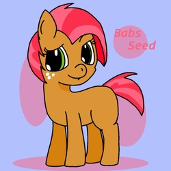 Size: 1008x1008 | Tagged: safe, artist:graphene, babs seed, g4, adorababs, cute