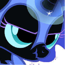 Size: 350x350 | Tagged: safe, nightmare moon, g4, animated, cute, female, filly, glare, nightmare woon, nose wrinkle, scrunchy face, vibrating
