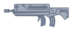 Size: 900x383 | Tagged: safe, barely pony related, famas, gun, style emulation