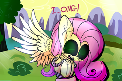 Size: 998x662 | Tagged: safe, artist:extradan, fluttershy, robot, g4, female, flutterbot, solo