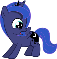 Size: 5021x5157 | Tagged: safe, artist:implatinum, princess luna, alicorn, pony, g4, absurd resolution, cute, female, filly, simple background, solo, transparent background, vector, woona, younger