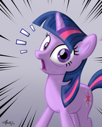 Size: 2000x2500 | Tagged: safe, artist:apollobroda, twilight sparkle, pony, g4, female, looking at you, shocked, solo