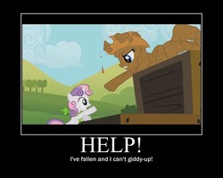 Size: 750x600 | Tagged: safe, rarity, sweetie belle, g4, life alert, motivational poster