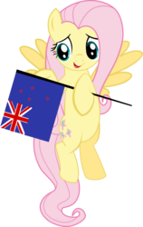 Size: 900x1422 | Tagged: safe, artist:implatinum, fluttershy, pegasus, pony, g4, female, flag, mare, new zealand, simple background, solo, transparent background, vector