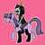 Size: 431x431 | Tagged: safe, artist:breezyrach, twilight sparkle, pony, unicorn, g4, duo, equius zahhak, female, homestuck, male, mare, pink background, riding, simple background, troll (homestuck), unicorn twilight