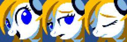 Size: 288x96 | Tagged: dead source, safe, artist:pix3m, pony, cave story, curly brace, pixel art, ponified