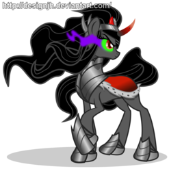 Size: 1040x1054 | Tagged: dead source, safe, artist:php94, king sombra, pony, g4, queen umbra, rule 63, simple background, solo, transparent background, vector