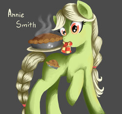 Size: 925x863 | Tagged: safe, artist:rubi-one-chan, granny smith, earth pony, pony, g4, pie, young granny smith