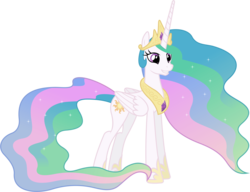Size: 6140x4720 | Tagged: safe, artist:90sigma, princess celestia, alicorn, pony, g4, absurd resolution, female, happy, mare, simple background, solo, transparent background, vector