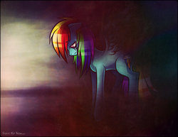 Size: 1280x990 | Tagged: safe, artist:crazyrainbow0, rainbow dash, pony, g4, crying, dark, female, sad, solo