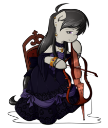 Size: 771x916 | Tagged: safe, artist:secret-pony, octavia melody, earth pony, pony, g4, cello, chair, clothes, dress, electric cello, female, musical instrument, simple background, solo, transparent background