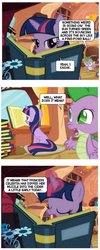Size: 430x1071 | Tagged: safe, artist:coop1616, spike, twilight sparkle, g4, comic