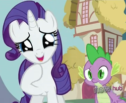 Size: 434x354 | Tagged: safe, screencap, rarity, spike, g4, just for sidekicks