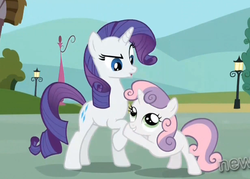 Size: 549x393 | Tagged: safe, screencap, rarity, sweetie belle, g4, just for sidekicks