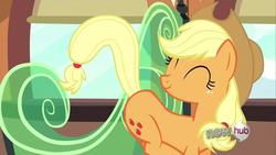 Size: 1280x720 | Tagged: safe, screencap, applejack, earth pony, pony, g4, just for sidekicks, butt, female, mare, plot