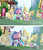 Size: 625x722 | Tagged: safe, edit, edited screencap, screencap, bon bon, derpy hooves, lyra heartstrings, rainbow dash, rarity, spike, sweetie drops, pegasus, pony, g4, just for sidekicks, secret of my excess, comparison, female, hub logo, mare, ponyville, well