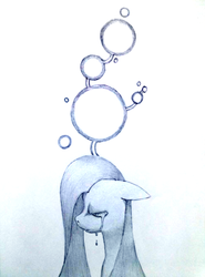 Size: 726x981 | Tagged: safe, artist:raonddooggung, pinkie pie, g4, crying, pinkamena diane pie, sad, surreal, traditional art