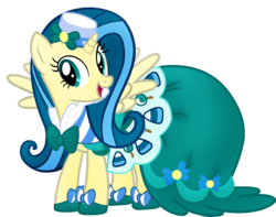 Size: 1007x793 | Tagged: safe, artist:mirry92, oc, oc only, oc:tina fountain heart, alicorn, pony, alicorn oc, clothes, dress, simple background, solo, transparent background, vector