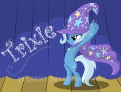 Size: 800x609 | Tagged: safe, artist:erysz, trixie, pony, unicorn, g4, female, mare, solo, stage